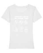 COOKING Tricou mânecă scurtă guler larg fitted Damă Expresser