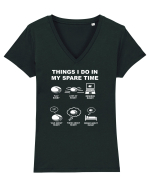 RUGBY Tricou mânecă scurtă guler V Damă Evoker