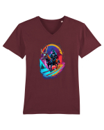 vaderdeer Tricou mânecă scurtă guler V Bărbat Presenter
