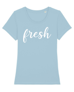 Fresh Tricou mânecă scurtă guler larg fitted Damă Expresser