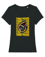 Turbo Power Tricou mânecă scurtă guler larg fitted Damă Expresser