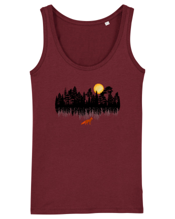 Vulpe in padure Burgundy