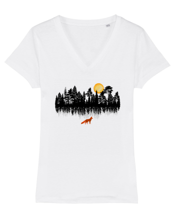 Vulpe in padure White