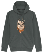 Rotten Brand -  Evil skull head with worms Hanorac cu fermoar Unisex Connector