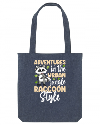 Adventures in the urban jungle Raccoon Style Midnight Blue