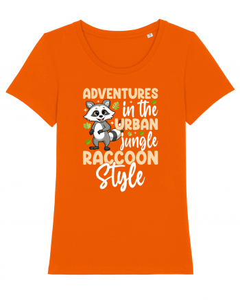 Adventures in the urban jungle Raccoon Style Bright Orange