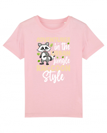 Adventures in the urban jungle Raccoon Style Cotton Pink