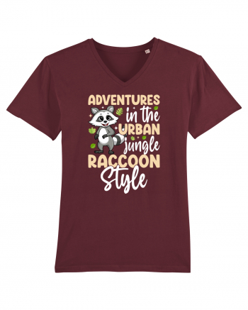 Adventures in the urban jungle Raccoon Style Burgundy