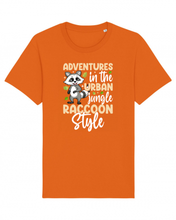 Adventures in the urban jungle Raccoon Style Bright Orange