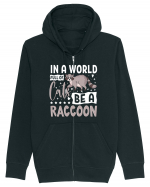In a world full of cats be a raccoon Hanorac cu fermoar Unisex Connector