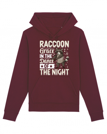 Raccoon Grace In The Dance Of The Night Burgundy