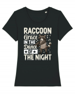 Raccoon Grace In The Dance Of The Night Tricou mânecă scurtă guler larg fitted Damă Expresser