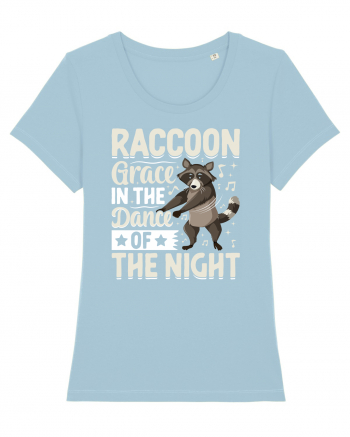 Raccoon Grace In The Dance Of The Night Sky Blue