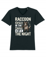 Raccoon Grace In The Dance Of The Night Tricou mânecă scurtă guler V Bărbat Presenter