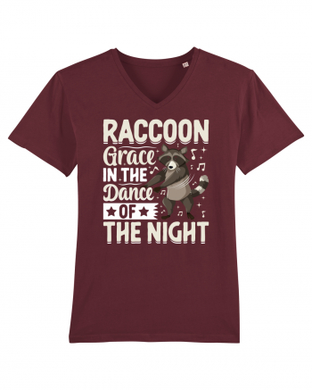 Raccoon Grace In The Dance Of The Night Burgundy