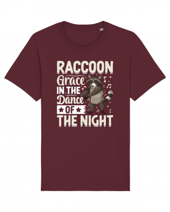 Raccoon Grace In The Dance Of The Night Burgundy