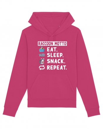 Raccoon motto, Eat Sleep Snack Repeat Raspberry