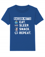 Raccoon motto, Eat Sleep Snack Repeat Tricou mânecă scurtă  Copii Mini Creator