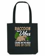 Raccoon vibes living on the wild side of cute Sacoșă textilă