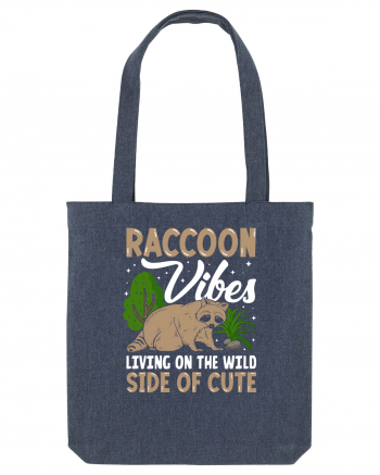 Raccoon vibes living on the wild side of cute Midnight Blue