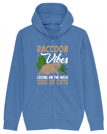 Raccoon vibes living on the wild side of cute Bright Blue