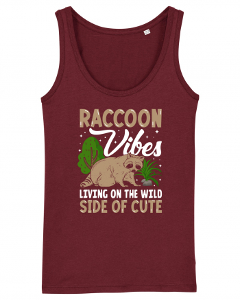 Raccoon vibes living on the wild side of cute Burgundy