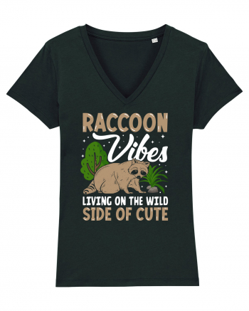 Raccoon vibes living on the wild side of cute Black