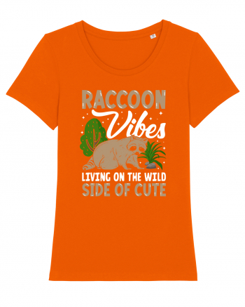 Raccoon vibes living on the wild side of cute Bright Orange