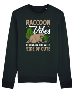 Raccoon vibes living on the wild side of cute Bluză mânecă lungă Unisex Rise