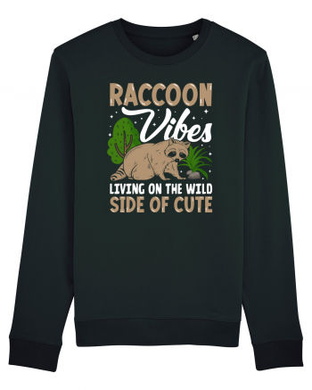 Raccoon vibes living on the wild side of cute Black