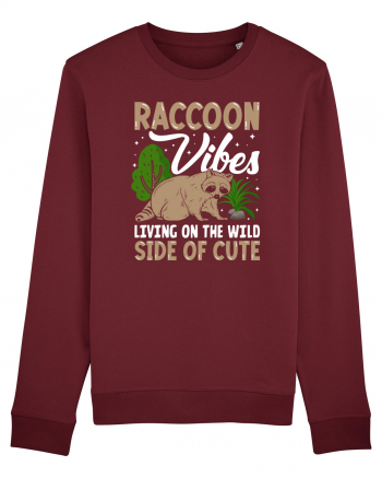 Raccoon vibes living on the wild side of cute Burgundy