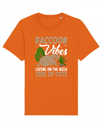 Raccoon vibes living on the wild side of cute Bright Orange