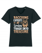 Raccoons experts at turning trash into treasure Tricou mânecă scurtă guler V Bărbat Presenter