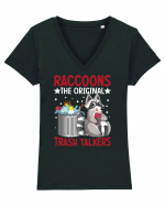 Raccoons, the original trash talkers Tricou mânecă scurtă guler V Damă Evoker