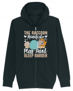 The raccoon manifesto, Play hard, Sleep harder Hanorac cu fermoar Unisex Connector