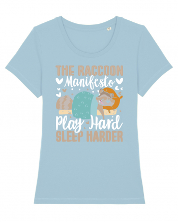 The raccoon manifesto, Play hard, Sleep harder Sky Blue