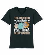 The raccoon manifesto, Play hard, Sleep harder Tricou mânecă scurtă guler V Bărbat Presenter