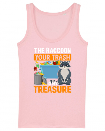 The raccoon your trash is my treasure Cotton Pink