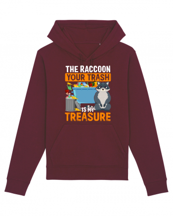 The raccoon your trash is my treasure Burgundy