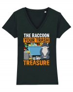 The raccoon your trash is my treasure Tricou mânecă scurtă guler V Damă Evoker