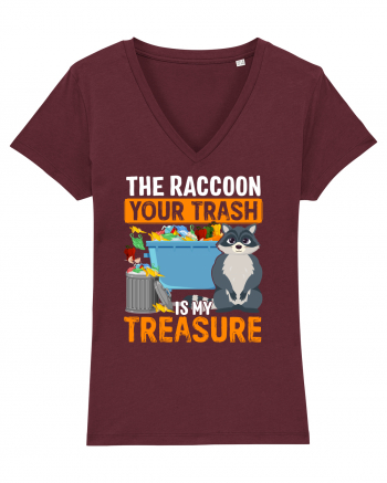 The raccoon your trash is my treasure Burgundy