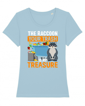 The raccoon your trash is my treasure Sky Blue