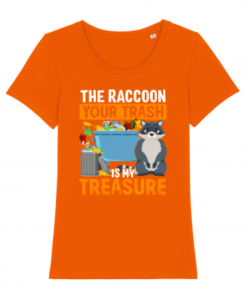 The raccoon your trash is my treasure Bright Orange