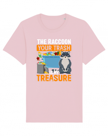 The raccoon your trash is my treasure Cotton Pink