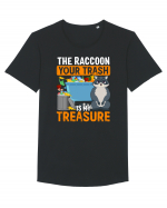 The raccoon your trash is my treasure Tricou mânecă scurtă guler larg Bărbat Skater