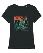 Godzilla Tricou mânecă scurtă guler larg fitted Damă Expresser