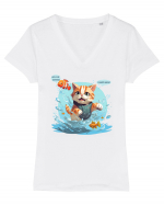 FINDING NEMO Tricou mânecă scurtă guler V Damă Evoker