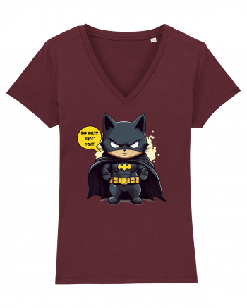 BAD CAT? BATCAT! Burgundy