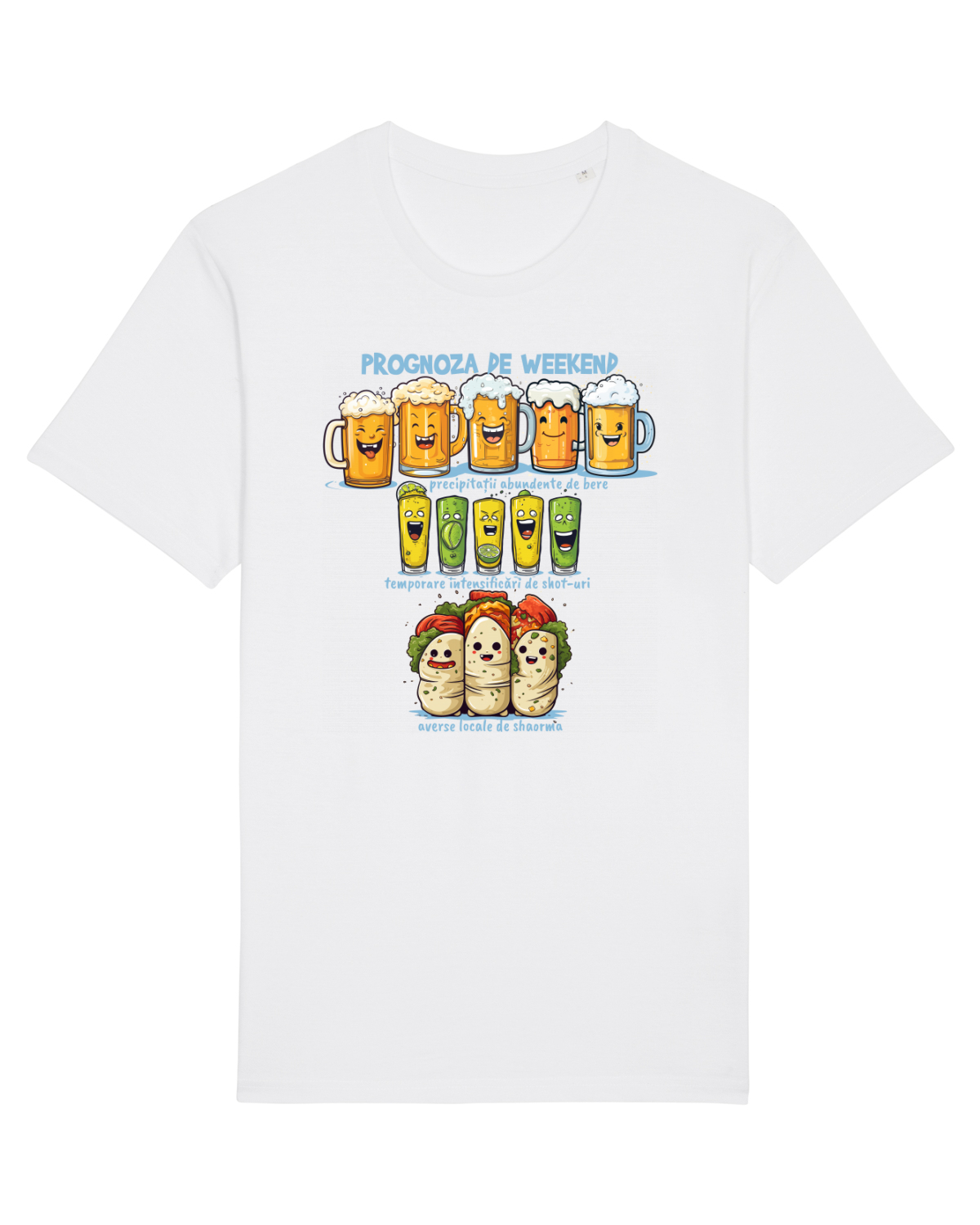 Tricou mânecă scurtă Unisex Rocker White