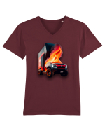 Vehiculul Electric al Viitorului Tricou mânecă scurtă guler V Bărbat Presenter